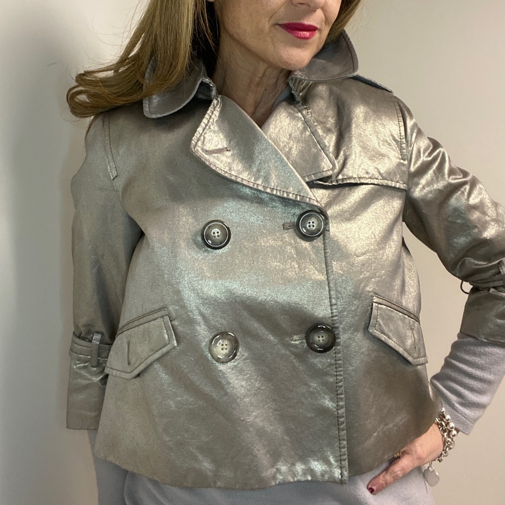 Seventy Golden cropped jacket, quilted interior, pure luxe size M spring ready!